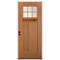 Codel Doors 36" x 80" Fir Grain Shaker Exterior Fiberglass Door 3068RHISPFGHER2066C69161DB - alternate 1